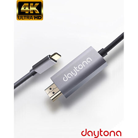 CH-01 Type-C To 4K 60Hz Ultra Full Hd HDMI Usb-C Tak Çalıştır Görüntü Aktarım Kablosu