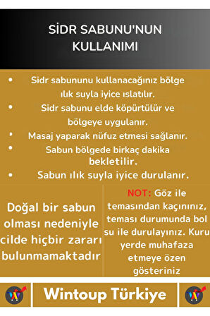 Özel %100 Doğal Bitkisel Güzel Kokulu El Yüz Saç Vücut Cilt Orijinal Sidr Sabunu 120 Gram 5 Adet