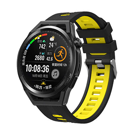 Xiaomi Redmi Watch 5 Active KRD-55 Suya Dayanıklı Silikon Kordon Siyah-Sarı