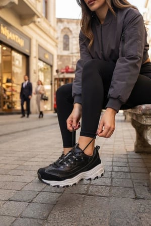 Fort 07387 Rahat Kalın Taban Sneaker Kadın Ayakkabı