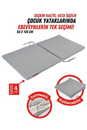 Katlanır Sünger Yatak, Katlanır Yer Minderi, Çocuk Yer Minderi, Beşik Süngeri 60x120 Puantiyeli