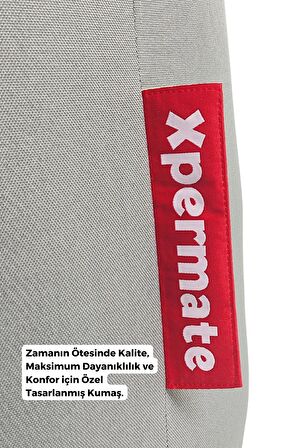 Xpermate Zen Puf Bench Fermuarlı Puf Koltuk Yıkanabilir Kılıf Ayak Ucu Puf ve Makyaj Koltuğu 40x40 Antrasit