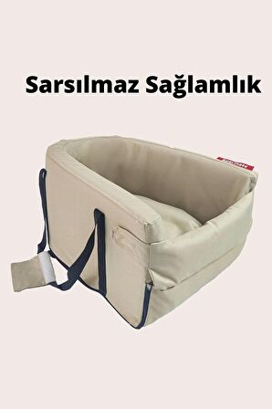 Xpermate MiauNest™ Kedi Taşıma Çantası Kedi Seyahat Çantası Araba içi Yatak ve Kedi Çantası Bej