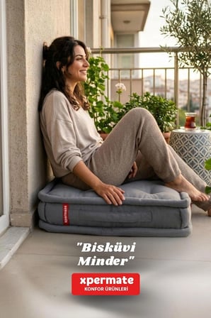 XPERMATE Bisküvi Minder Petek Önü Palet Üstü Minderi Fransız Minder Bank ve Bahçe Minderi 55x55x14 cm Antrasit