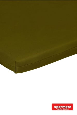XPERMATE 6'lı Arkalıklı Sandalye Minderi Fermuarlı 40x40 Sırtlıklı Sandalye Minderi Yeşil