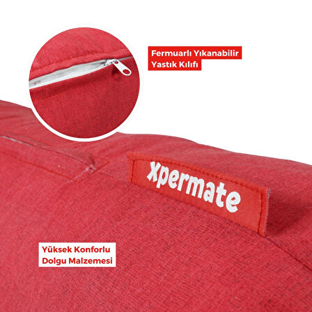 XPERMATE Sarılma Yastığı , Uyku Yastığı , Bacak Arası Yastığı Silindir 150x20 cm Kırmızı