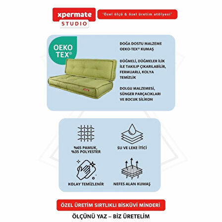 Özel Ölçü Palet Minderi Bahçe İç Ve Dış Mekan Minder Koltuk Minder 40x150 45x155 50x160