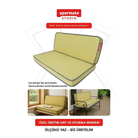 Özel Ölçü Palet Minderi Bahçe İç Ve Dış Mekan Minder Koltuk Minder 40x150 45x155 50x160