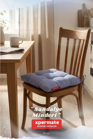 Pötikareli Sandalye Minderi 40x40 Pofidik Piknik Minderi