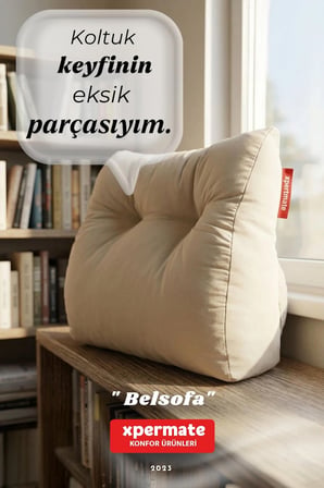 Belsofa Bel ve Sırt Destek Yastığı Kanepe, Berjer, TV ve Oyuncu Koltuğu İçin Sırt Yastığı
