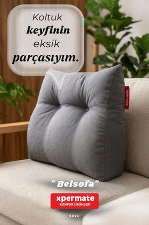 Belsofa Bel ve Sırt Destek Yastığı Kanepe, Berjer, TV ve Oyuncu Koltuğu İçin Sırt Yastığı