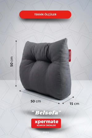 Belsofa Bel ve Sırt Destek Yastığı Kanepe, Berjer, TV ve Oyuncu Koltuğu İçin Sırt Yastığı