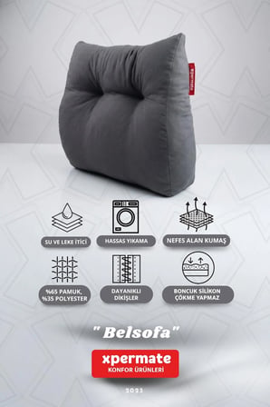 Belsofa Bel ve Sırt Destek Yastığı Kanepe, Berjer, TV ve Oyuncu Koltuğu İçin Sırt Yastığı