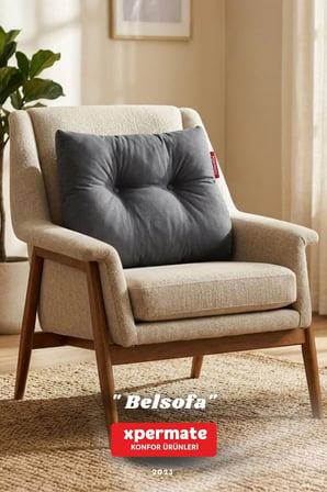 Belsofa Bel ve Sırt Destek Yastığı Kanepe, Berjer, TV ve Oyuncu Koltuğu İçin Sırt Yastığı