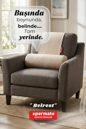 Belrest Bel Boyun Baş Destek Yastığı Ayarlanabilir Ağırlıklı Koltuk Kanepe ve Araç Boyun Yastığı