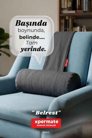 Belrest Bel Boyun Baş Destek Yastığı Ayarlanabilir Ağırlıklı Koltuk Kanepe ve Araç Boyun Yastığı