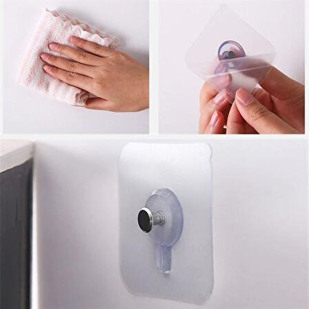 By Nevser® Süper Güçlü Çerçeve Askısı Pin Delgisiz Vidalı Tırnak Kanca Yapışkanlı Raf Tutucu Askı 5li