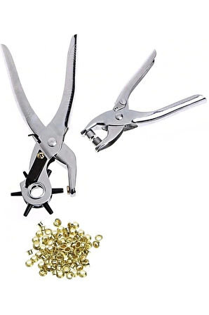 KALİTE Kemer Delme Ve Perçin Pensesi Ikli Set Deri Plastik Delici