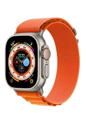 Apple Watch Uyumlu 42mm Renkli ​​​​KRD-74 Hasır Tokalı Kordon 