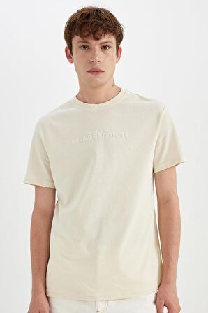 DeFacto Regular Fit Bisiklet Yaka Baskılı Kısa Kollu Tişört D4767AX24SMBG700