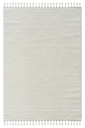 Seyran Magic Koleksiyonu Örgü Saçak Dekoratif Halı 1100 Krem