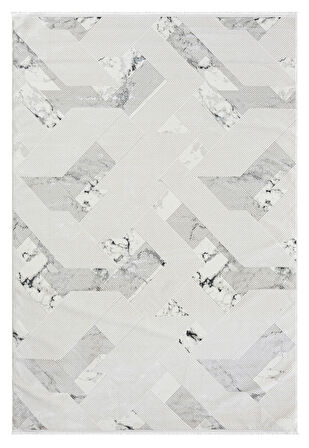 Seyran Mısra Koleksiyonu Modern Desenli Halı 5002 Gri