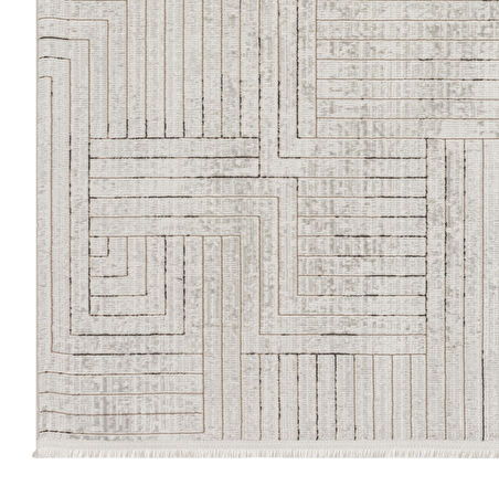 Seyran Mısra Koleksiyonu Modern Desenli Halı 5004 Kahve