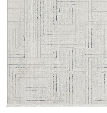 Seyran Mısra Koleksiyonu Modern Desenli Halı 5004 Mavi