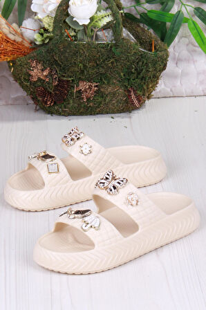 Fort 800-17 Günlük Plaj Deniz Havuz Terliği Hafif Rahat Esnek Kadın Terlik