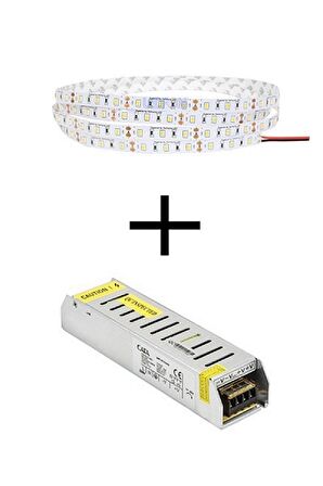 CATA 10 Çipli  İç Mekan Gün Işığı Renk 15 Metre Şerit Led + 17 Amper Led Trafosu