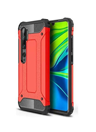 Xiaomi Mi Note 10 Lite Kılıf Armor Hybrid Zırh Silikon