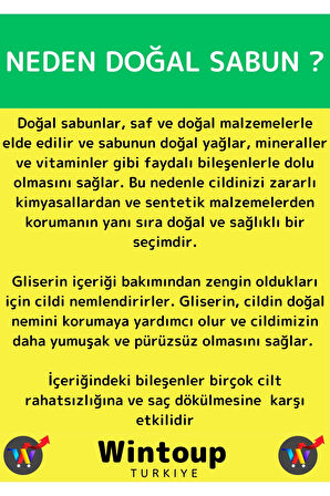 Özel Üretim %100 Doğal Ciltte Derinlemesine Temizlik Yüz Cilt Saç Vücut Bitkisel Limon Sabunu 3 Adet