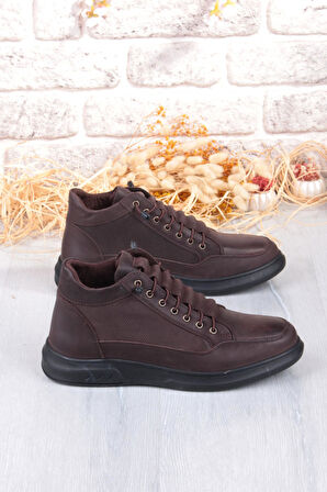 Mehmet Mete 9014 Grezör Rahat Kauçuk Taban Orijinal Hakiki Deri Lastik Bağçıklı Erkek Bot