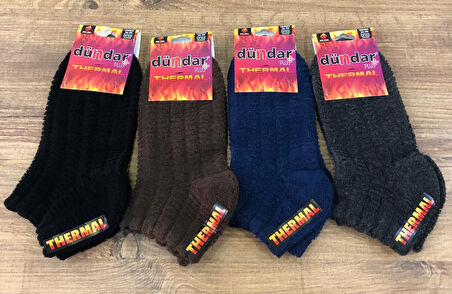 Dündar 4 Çift Kadın Kışlık Havlu Termal Plus Patik Parfümlü Çorap 36 - 40 No