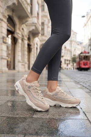 Fort 07387 Rahat Kalın Taban Sneaker Kadın Ayakkabı