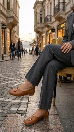 Mehmet Mete 35319 Rahat Comfort Toka Aksesuarlı Hakiki Deri Kadın Babet