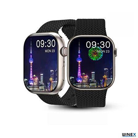 Global Watch HK9 Pro Plus Amoled Ekran Android İos HarmonyOs Uyumlu Akıllı Saat Siyah WNE0965