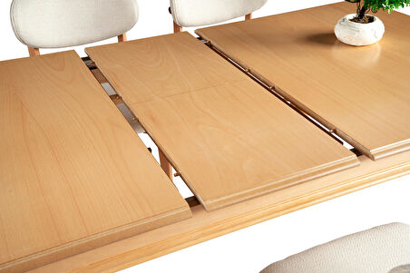 Elegant Natural MDF Mutfak Yemek Masası 90x140