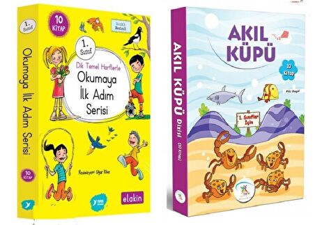 Yuva 1.Sınıf Dik Temel Harflerle Okumaya İlk Adım + Akılküpü Hikaye Seti 20 Kitap