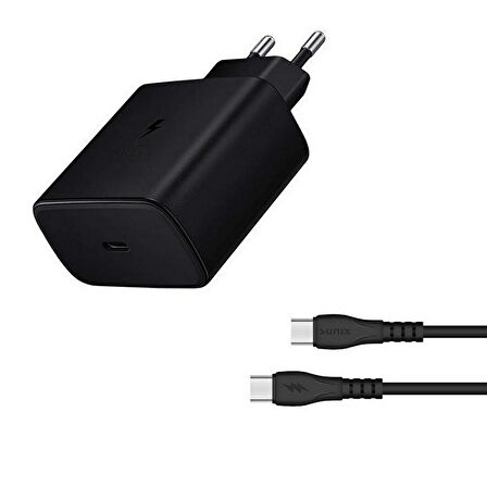 Tüm Samsung Modellerine Uygun Galaxy A14 A24 A34 A54 S20 Şarj Başlığı Type-C 25W Hızlı Şarj Aleti