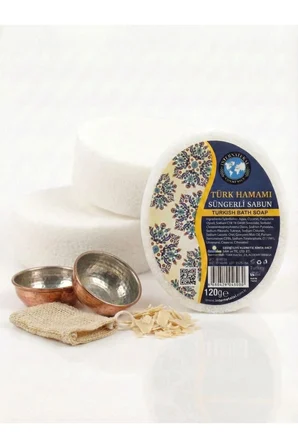 Internatural Türk Hamamı Süngerli Bitkisel Banyo Sabunu 120 g