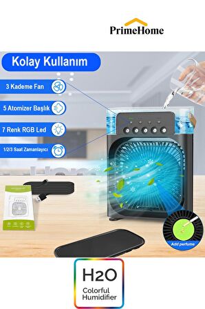 5 Başlık Mini Fan Klima H2o Humidifier Ortam Oda Nemlendirici Vantilatör Hava Soğutucu Fan