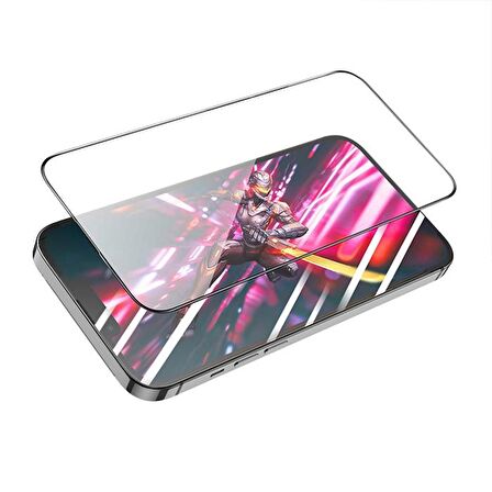Coofbe 9D HD Full Screen Parmak İzi Bırakmaz Tempered İphone 15 Ekran Koruyucu Full Kaplama Darbe Emici 