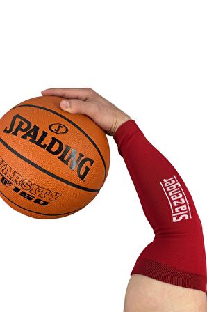 Slazenger Unisex - Likralı Kırmızı Basketbol Kolluğu - Slzgr-KK