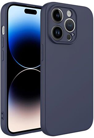 Apple iPhone 14 Pro Max Kılıf Lansman Tasarım İç Yüzeyi Kadife Silikon