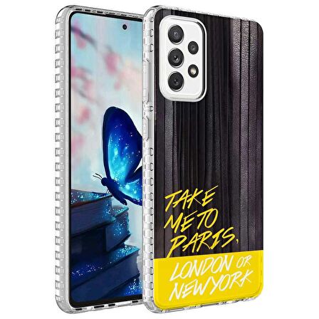 Galaxy A32 4G Kılıf Airbag Kenarlı Renkli Desenli Elegans Silikon