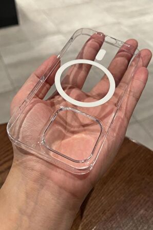 iPhone 15 Pro Max Kılıf Magsafe Kamera ve Lens Korumalı Sert PC Lüx Kapak 