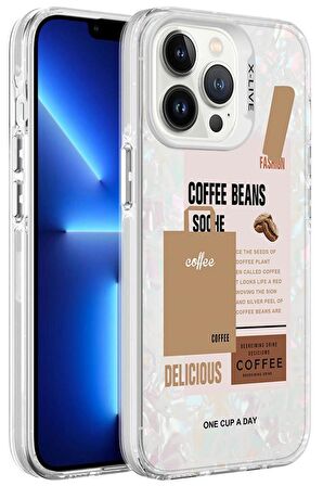 Apple iPhone 13 Pro Kılıf Mermer Üzeri Lüx Desenli Marbello Kapak