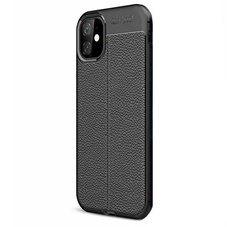 Gpack Apple iPhone 11 Pro Kılıf Niss Silikon Deri Görünümlü