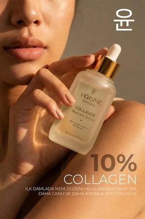 Yooné Skincare Collagen Serum 30 ml Yoğun Kolajen Bakımı ile Nemli ve Canlı Cilt Görünümü
